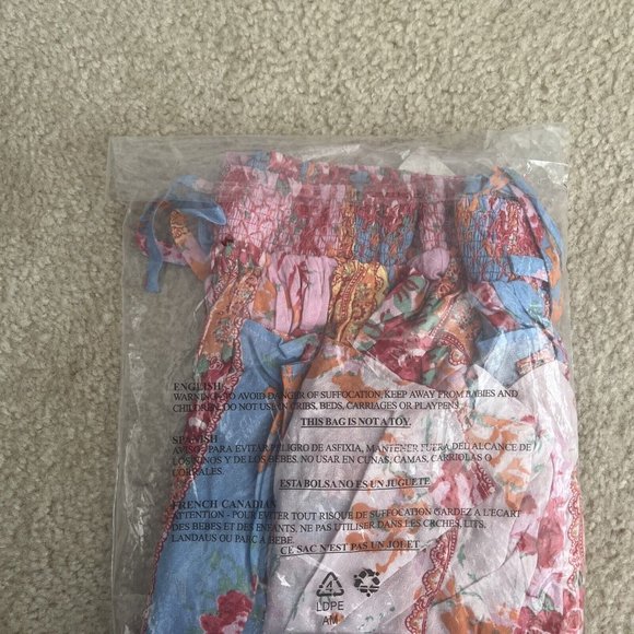 Free People Intimately Rule the World Boho Romper Size XL Bright Combo NWT - Picture 8 of 8